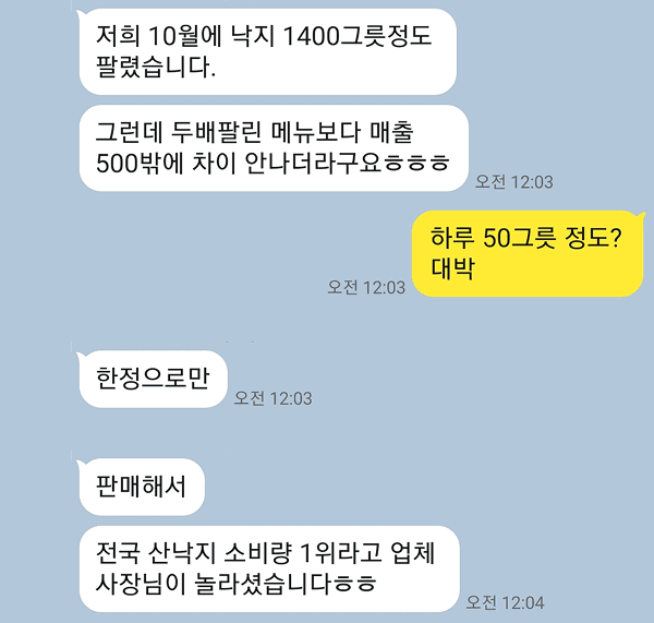 김유진아카데미 성공 사례 - 한정 판매 메뉴 1400그릇 판매! 전국 산낙지 소비량 1위가 됐습니다 안산 봉궁순대국 본점